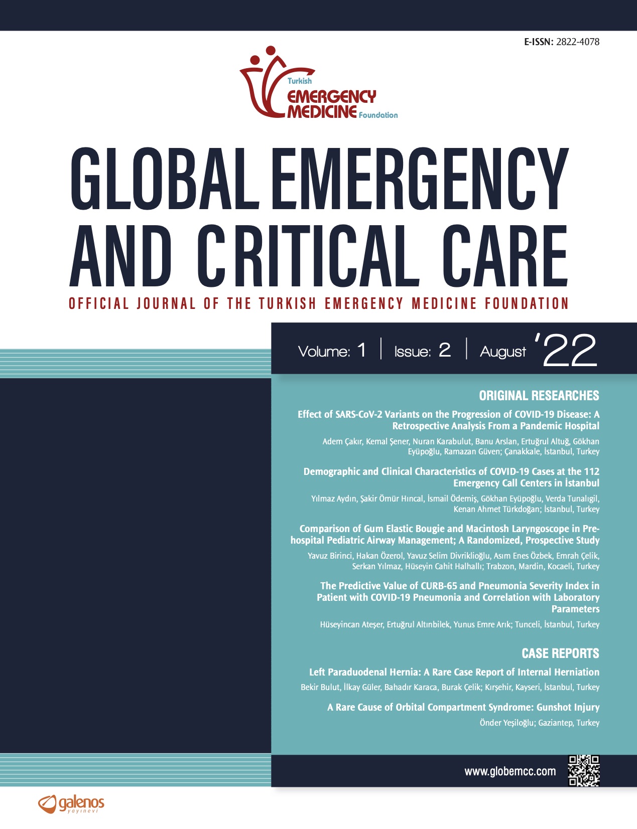 The Global Emergency and Critical Care – Current Issue Cover