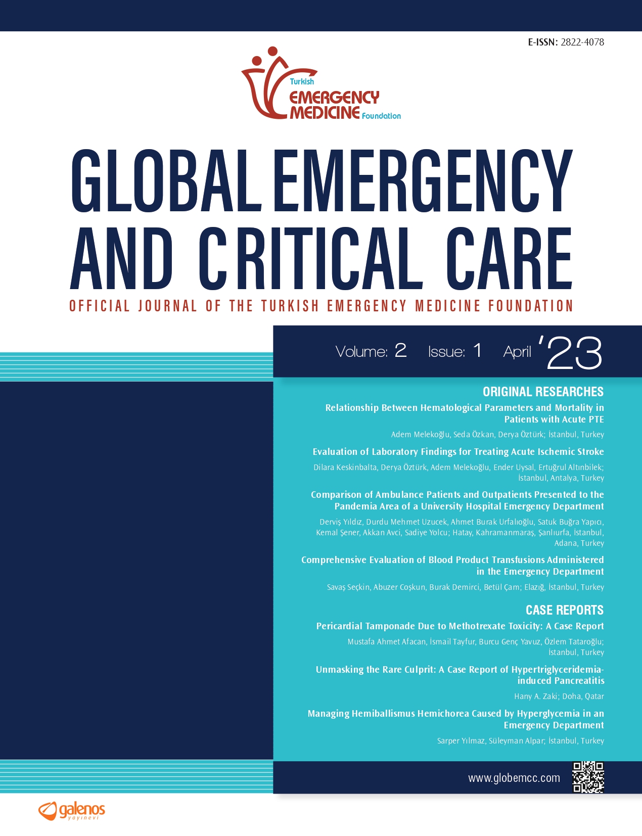 The Global Emergency and Critical Care – Current Issue Cover