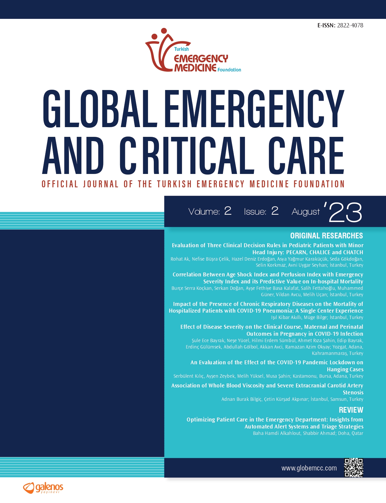 The Global Emergency and Critical Care – Issue cover