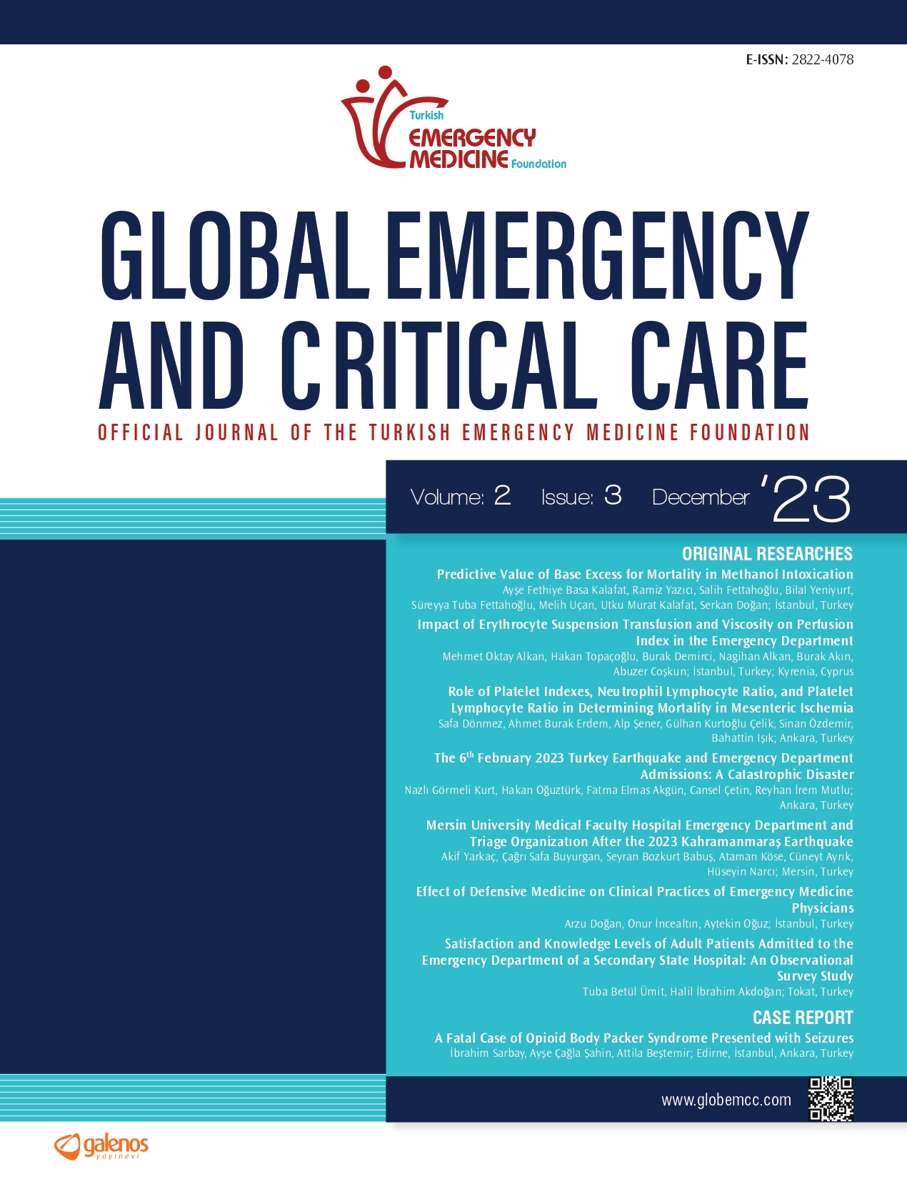 The Global Emergency and Critical Care – Current Issue Cover